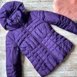 Calvin Klein Down Quilted Fleece Lined Hooded Full Zip Puffer Coat Jacket | XS